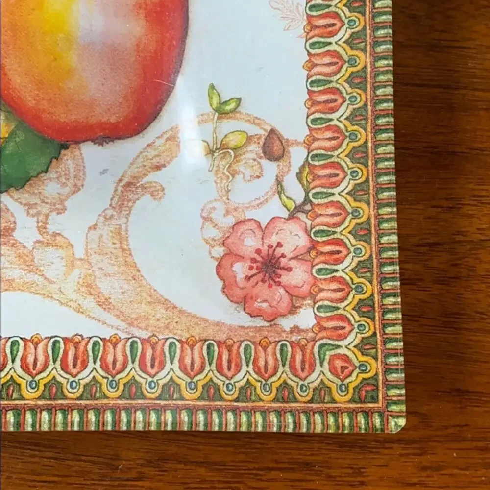 208 Park Pears Curved Decorative Glass Tray Serving Dish‎